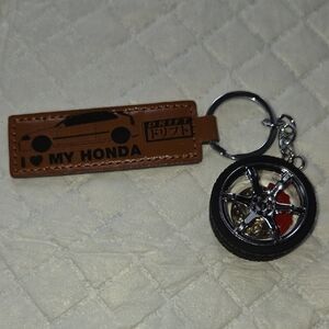 Home Made Honda Keychain With Rim And Tires